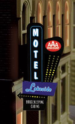 Miller Engineering 68822 N/HO Medium RH Neon-Like Vertical Hotel/Motel Sign