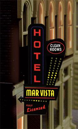 Miller Engineering 68822 N/HO Medium RH Neon-Like Vertical Hotel/Motel Sign