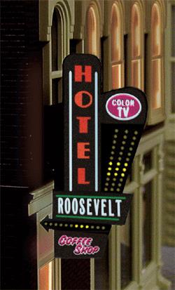 Miller Engineering 68822 N/HO Medium RH Neon-Like Vertical Hotel/Motel Sign