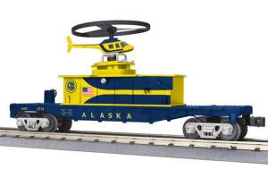 MTH 30-79390 O Alaska Flatcar w/Operating Helicopter