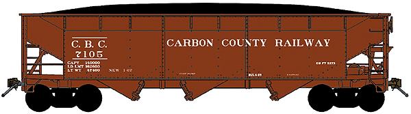 Bluford Shops 73211 N Scale 70T 3Bay Ofst Hpr CCR