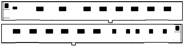 Brass Car Sides 569 N UP-C&NW-Wabash Western & Blue 12-4 ACF Sleeping Car