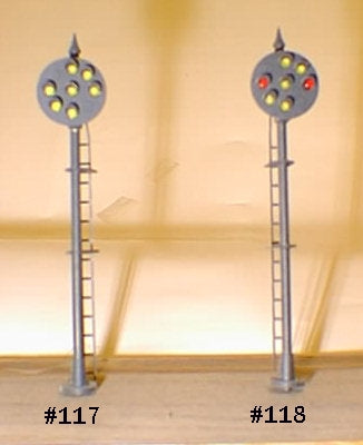 Oregon Rail Supply 117 HO PRR Position Light Intermediate Signal Kit