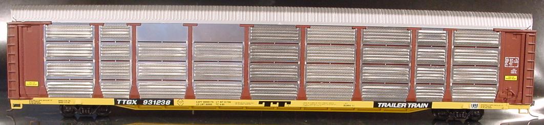 Plano 327 HO Large Top Solid Logo Bi-Level Autorack Panel: WAL Cars (Set of 18)