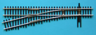 Shinohara Track 101 HO Code 100 Nickel Silver #4 Left Hand Switch Turnout