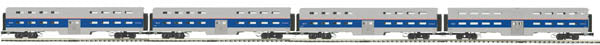 MTH 20-65189 O Gauge Amtrak Bi-Level Passenger Car Set (Set of 4)