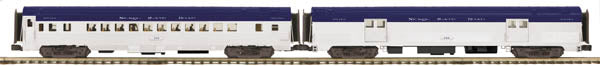 MTH 20-6921-2 O NKP 70' Ribbed Baggage/Coach Passenger Car (Set of 2)
