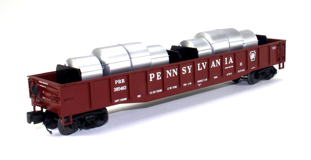 MTH 20-98924 O PRR Gondola Car w/Coil Steel Load