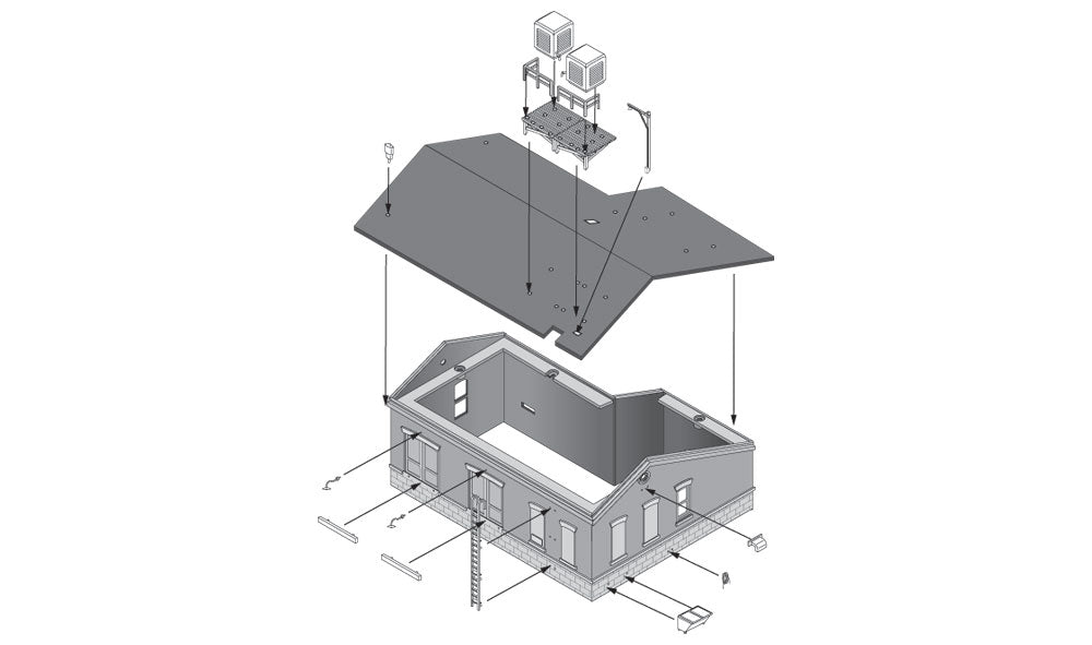 Woodland Scenics PF5205 N O'LEARY Dairy Distribution Building Kit