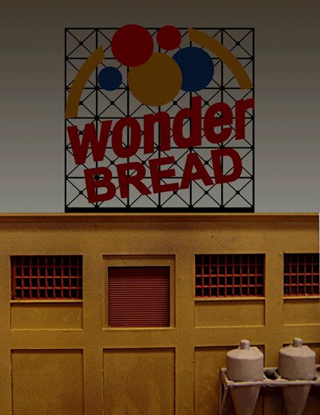 Miller Engineering 4061 HO/O Wonder Bread Animated Neon Billboard Lighting Kit