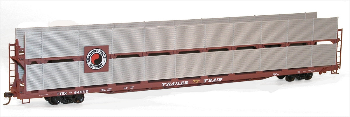 Accurail 9411 HO Scale Northern Pacific 89' Bi-level Auto Rack With Panels Kit