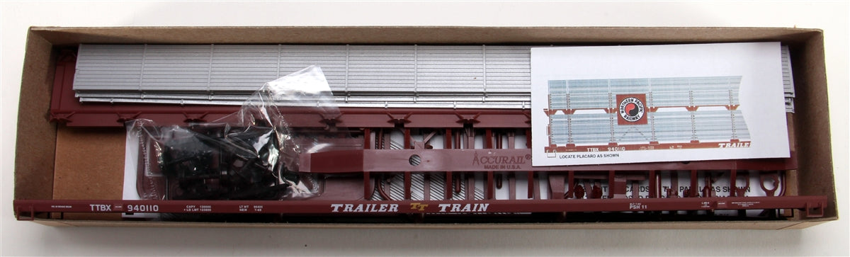Accurail 9411 HO Scale Northern Pacific 89' Bi-level Auto Rack With Panels Kit