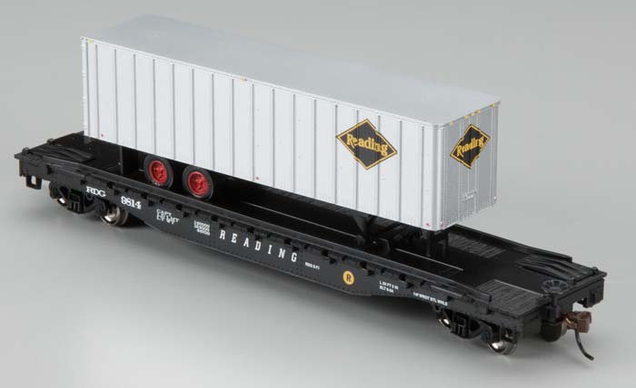 Bachmann 16704 HO Reading 52' 6" Flatcar w/35' Piggyback Trailer