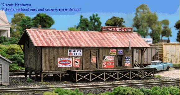 Blair Line 1005 N Greene's Feed & Seed Laser-Cut Building Kit