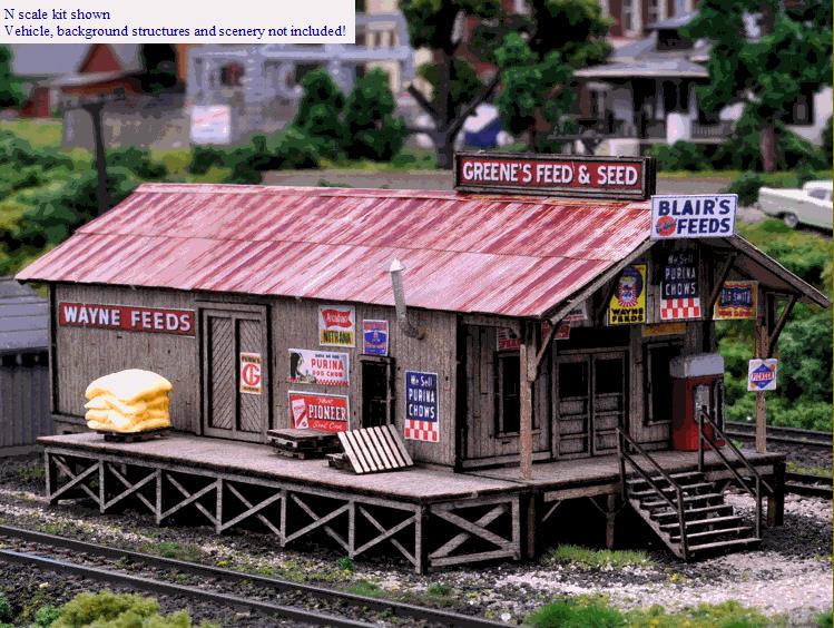 Blair Line 1005 N Greene's Feed & Seed Laser-Cut Building Kit