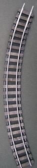 Gargraves 54-715-SW OO Gauge 2 Rail Tinplate 54 Curve Wood Tie Sectional Track