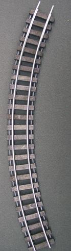 Gargraves 72-402SW S Gauge Stainless 72" Curve Wood Tie Sectional Track