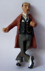 Just Plain Folk 106 Man with Mustache Holding Cane