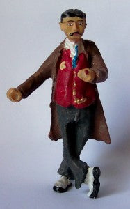 Just Plain Folk 106 Man with Mustache Holding Cane