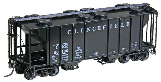 Kadee 8641 HO Clinchfield PS-2 2-Bay Covered Hoper #60106