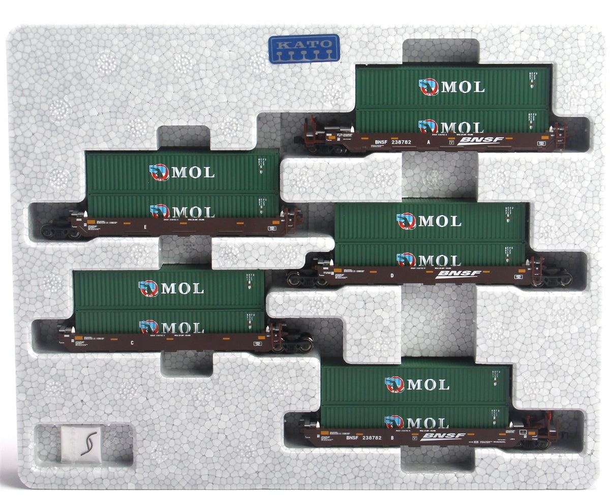 Kato 106-6153 N BNSF Gunderson MAXI-I Double Stack 5-Car Set