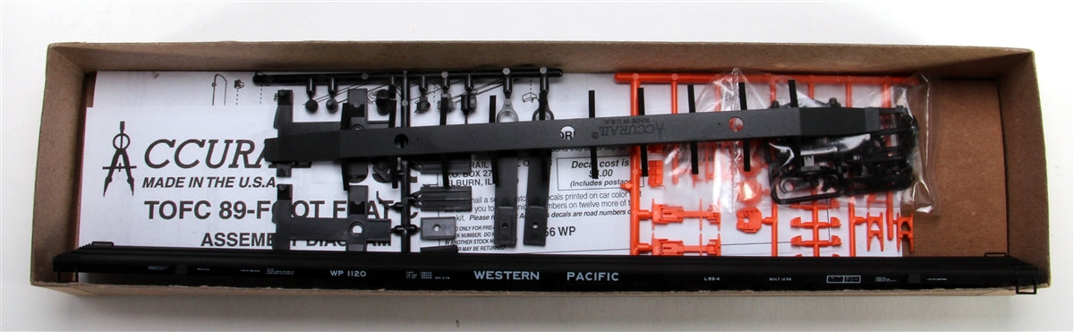 Accurail 8917 HO Western Pacific 89' T.O.F.C. Flat Car Kit