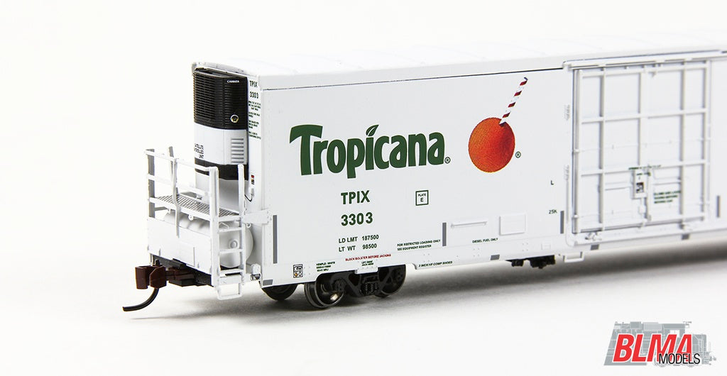 BLMA Models 15715 N Scale Tropicana Trinity 64' Refrigerator Car