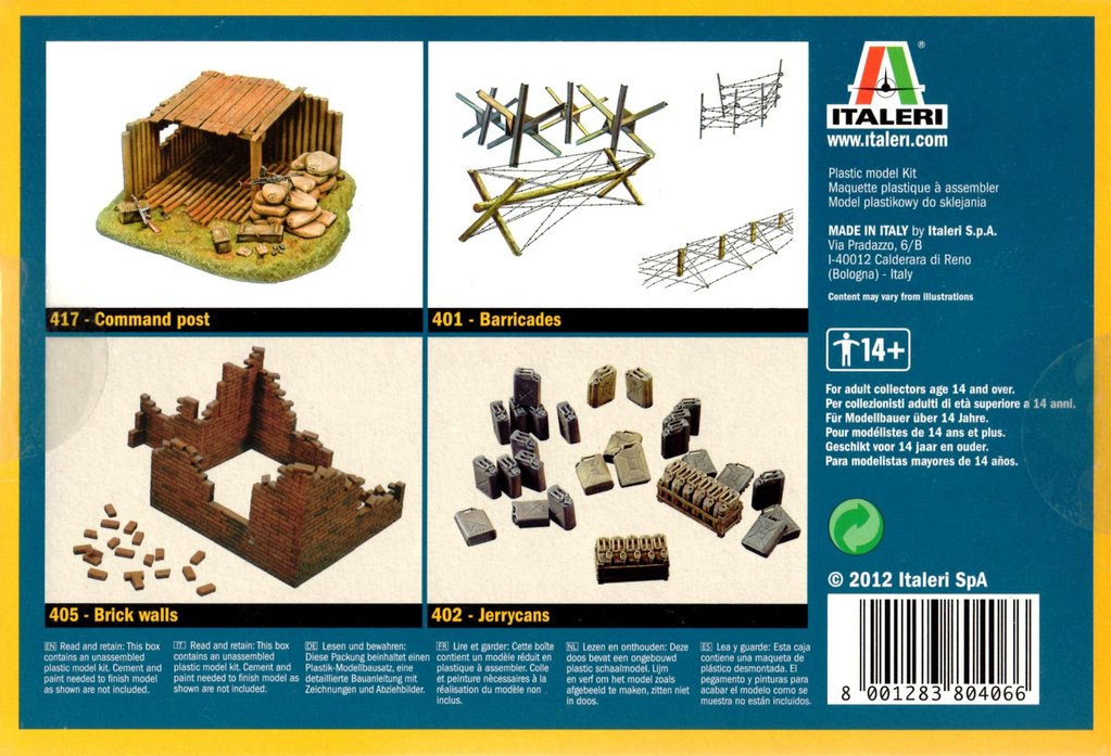 Italeri 0406 1:35 Military Sandbags Diorama Kit