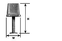 Plastruct 93778 O 13/32" x 27/32" Pedestal Stool Chair