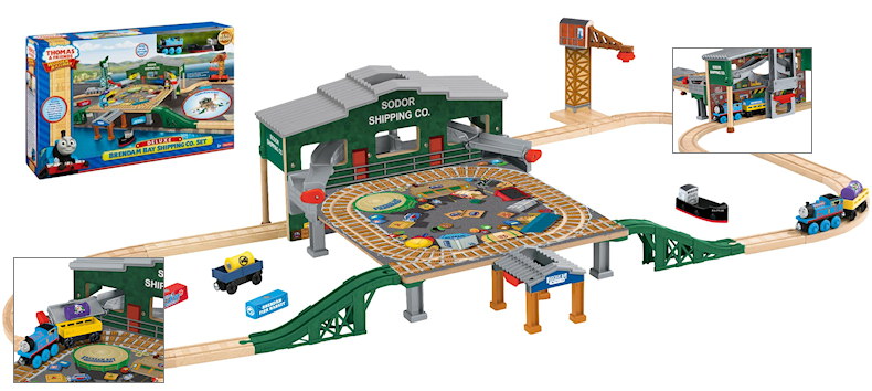 Fisher Price Y4496 Thomas & Friends™ Wooden Railway Brendam Bay Shipping Set