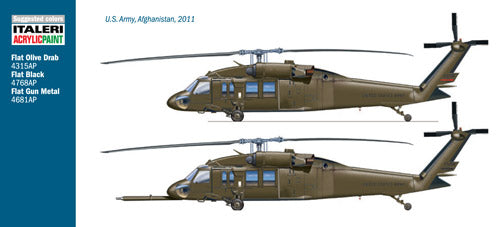 Italeri 2706 1:72 UH-1A Black Hawk Military Aircraft Helicopter Model Kit