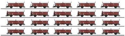 Marklin 765 Class Kmmks 51 DBS Tarp-Covered Gondola 20-Pack - Ready to Run
