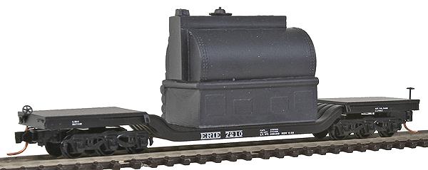 Micro-Trains 10900050 N Erie Heavyweight 6-Axle Depressed-Center Flatcar #7210