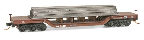 Micro-Trains 10900240 N N&W Heavyweight Depressed Center Flatcar w/Load #70097