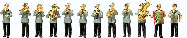 Preiser 24611 HO Rifle Association Band Figures (Set of 12)