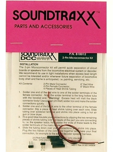 SoundTraxx 810012 2-Pin Microconnector Set
