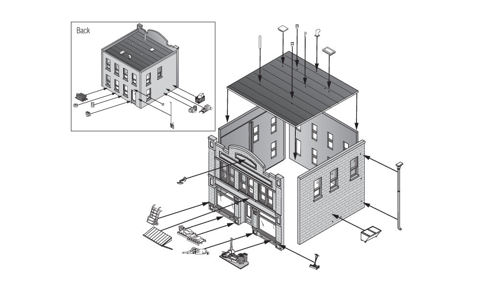 Woodland Scenics PF5891 O Harrison's Hardware Building Kit