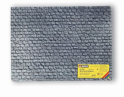 Noch 67760 G Scale Gray Quarry-Stone Wall 40 X 30 cm