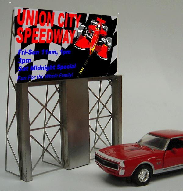 Miller Engineering 8481 HO/O Union City Speedway Animated Billboard