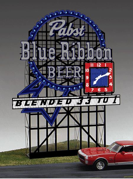 Miller Engineering 4081 HO/O Pabst Blue Ribbon Animated Neon Billboard
