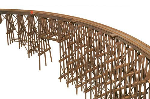 JV Models 1016 N Curved Timber Trestle Bridge