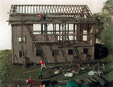 GCLaser 4282 N Partially Built Barn - Kit (Laser-Cut Wood)