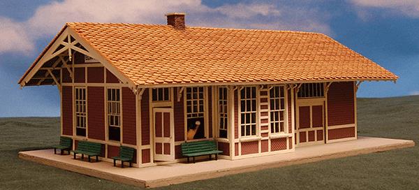 GCLaser 1332 HO Elmhurst Depot - Kit (Laser-Cut Wood)