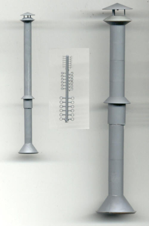 Grandt Line 3512 O/On3/1/4" Scale Engine House Stack Set