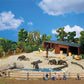 Faller 130565 Zoo Bison Display with Sheds and 5 Bison Figures Kit
