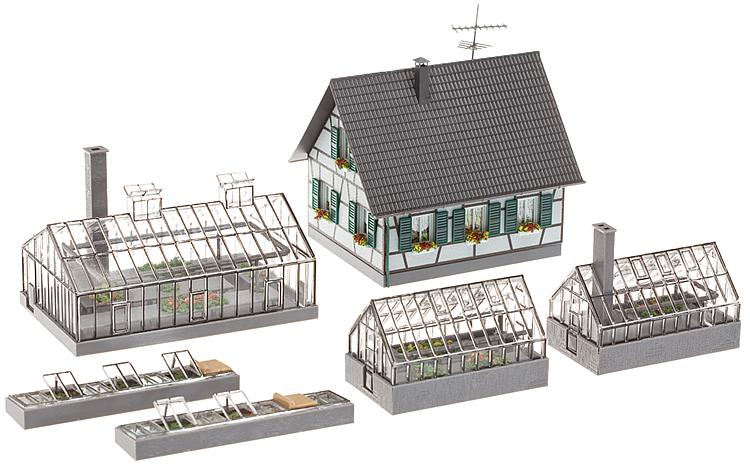 Faller 130253 HO Garden Center w/acs Building Kit