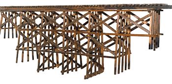 JV Models 2014 HO Wood Timber Trestle Kit