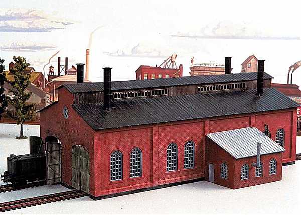 Heljan 842 HO 2-Stall Brick Engine House