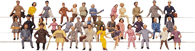 Faller 153001 HO Seated People Figures (Set of 36)