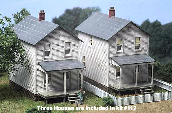 City Classics 112 HO Railroad Street Company House Building Kit (Pack of 3)